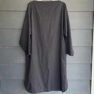 Black crane dolman sleeve black lagenlook japan dress tencel work 1A